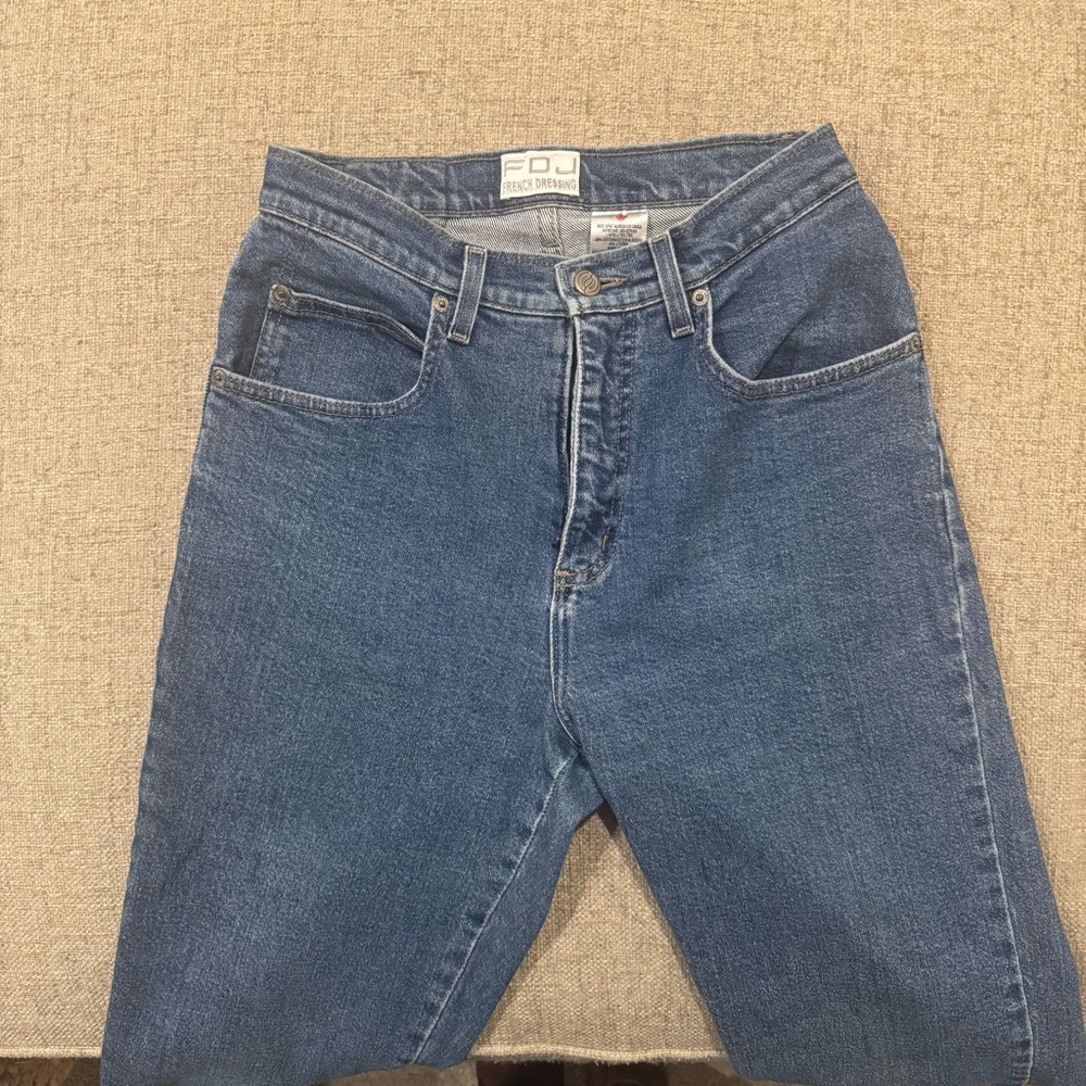VINTAGE 90s FDJ Peggy Jeans | Made in Canada | High Rise Straight Size 6